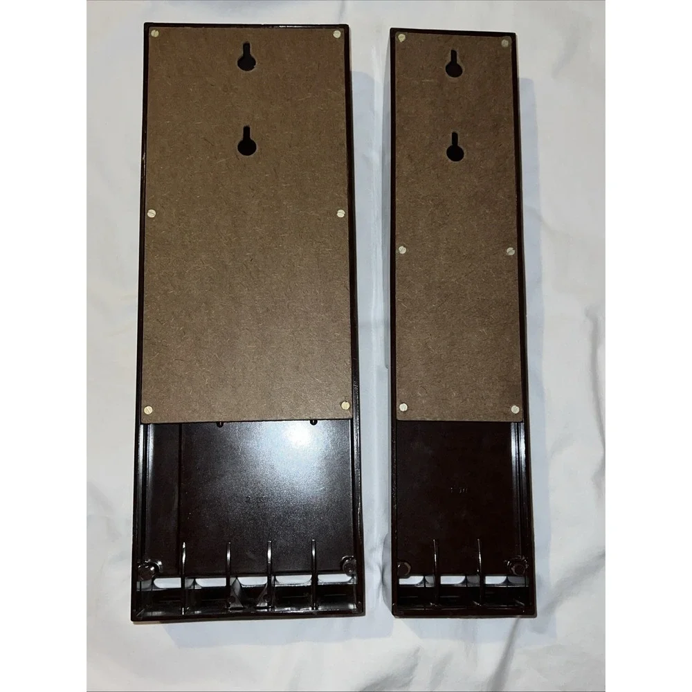 2 Cutco Knife Holder Wall Mount Tray Caddy Storage 6 & 4 Slot Brown Bakelite